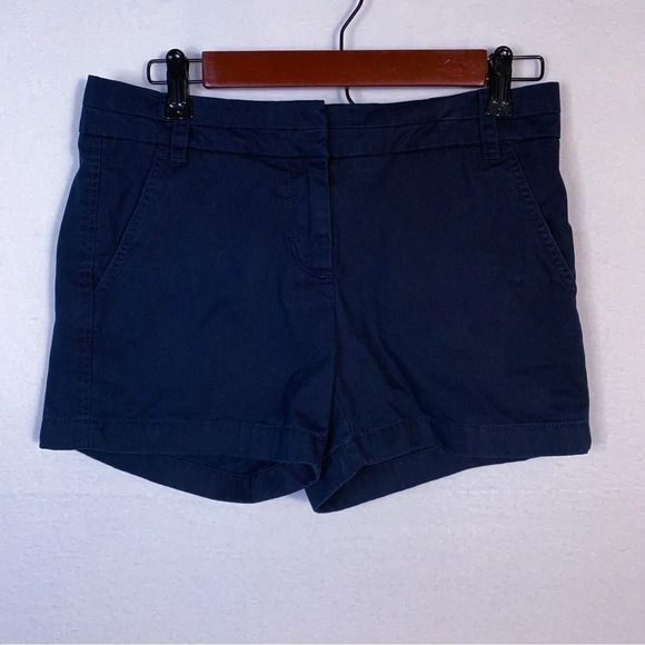 J. Crew Classic Navy Blue Chino Shorts 4” Inseam - Picture 2 of 5